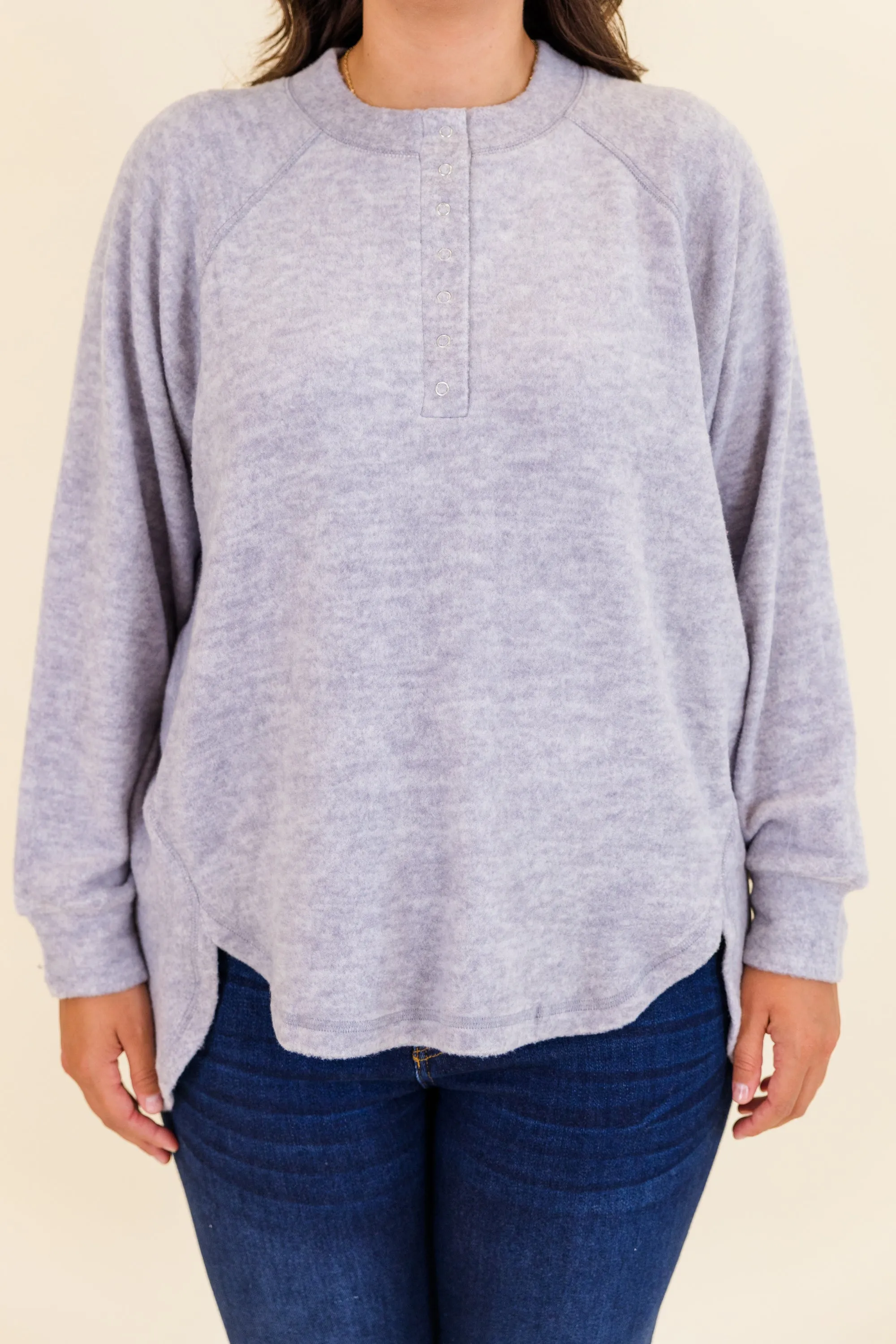 All The Feels Pullover, Heather Grey