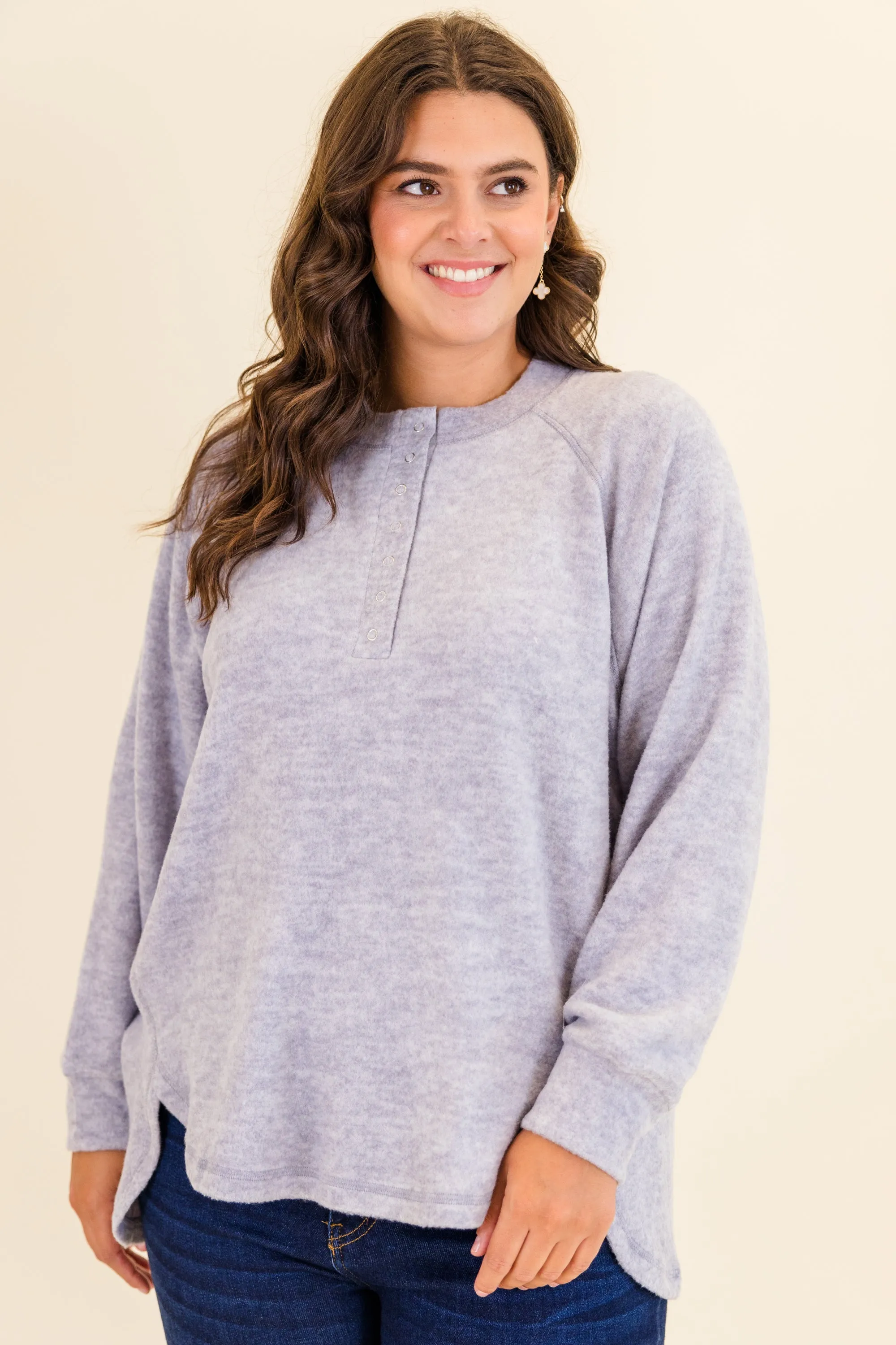 All The Feels Pullover, Heather Grey