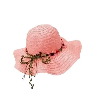 Andrea's Deals Breathable Pink Sun Hat with Ruffles Brim