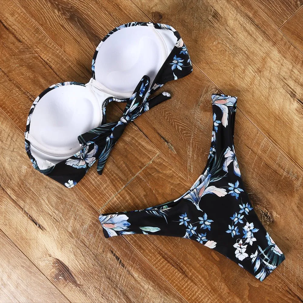 Ashley Sexy Brazilian Bandeau Push-up Bikini