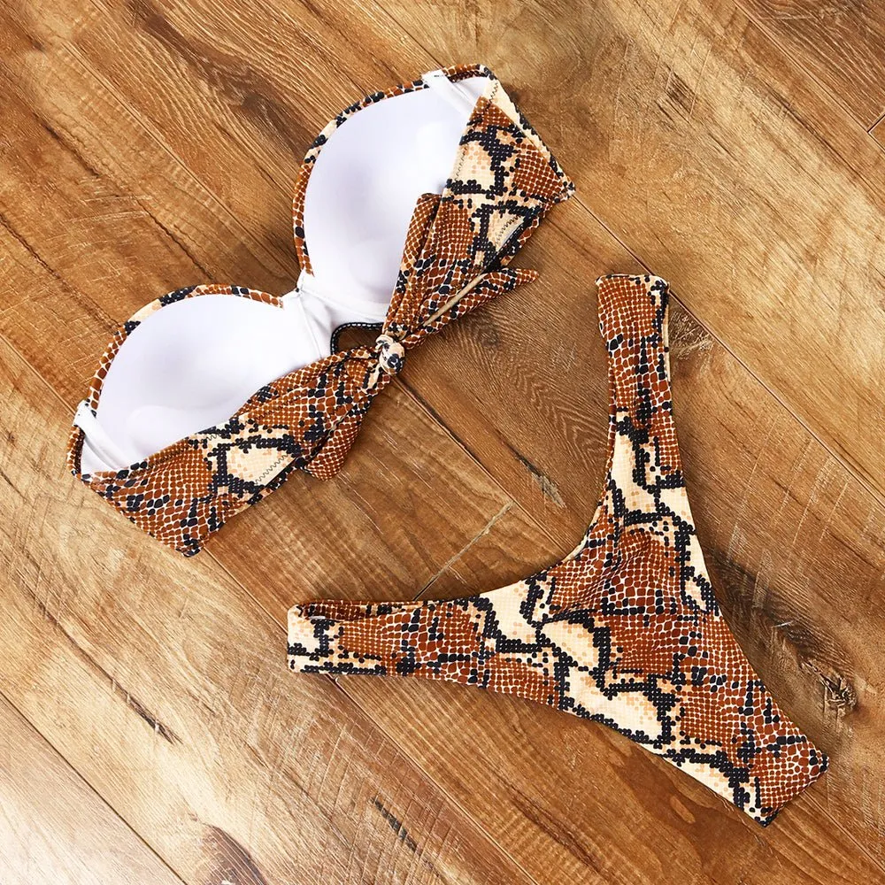 Ashley Sexy Brazilian Bandeau Push-up Bikini