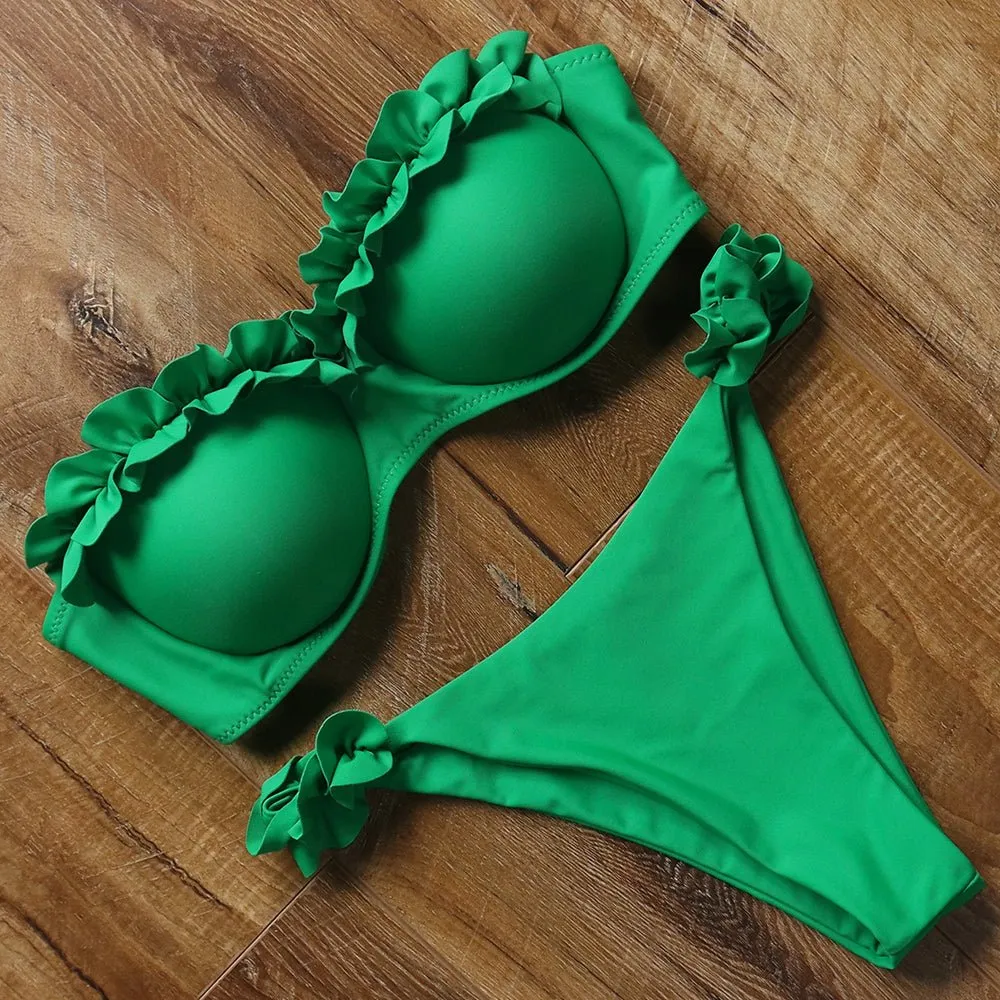 Ashley Sexy Brazilian Bandeau Push-up Bikini