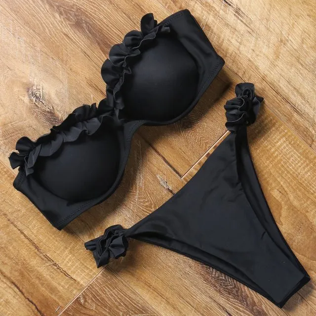 Ashley Sexy Brazilian Bandeau Push-up Bikini