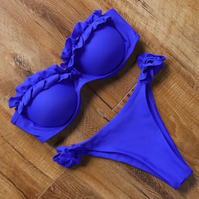 Ashley Sexy Brazilian Bandeau Push-up Bikini