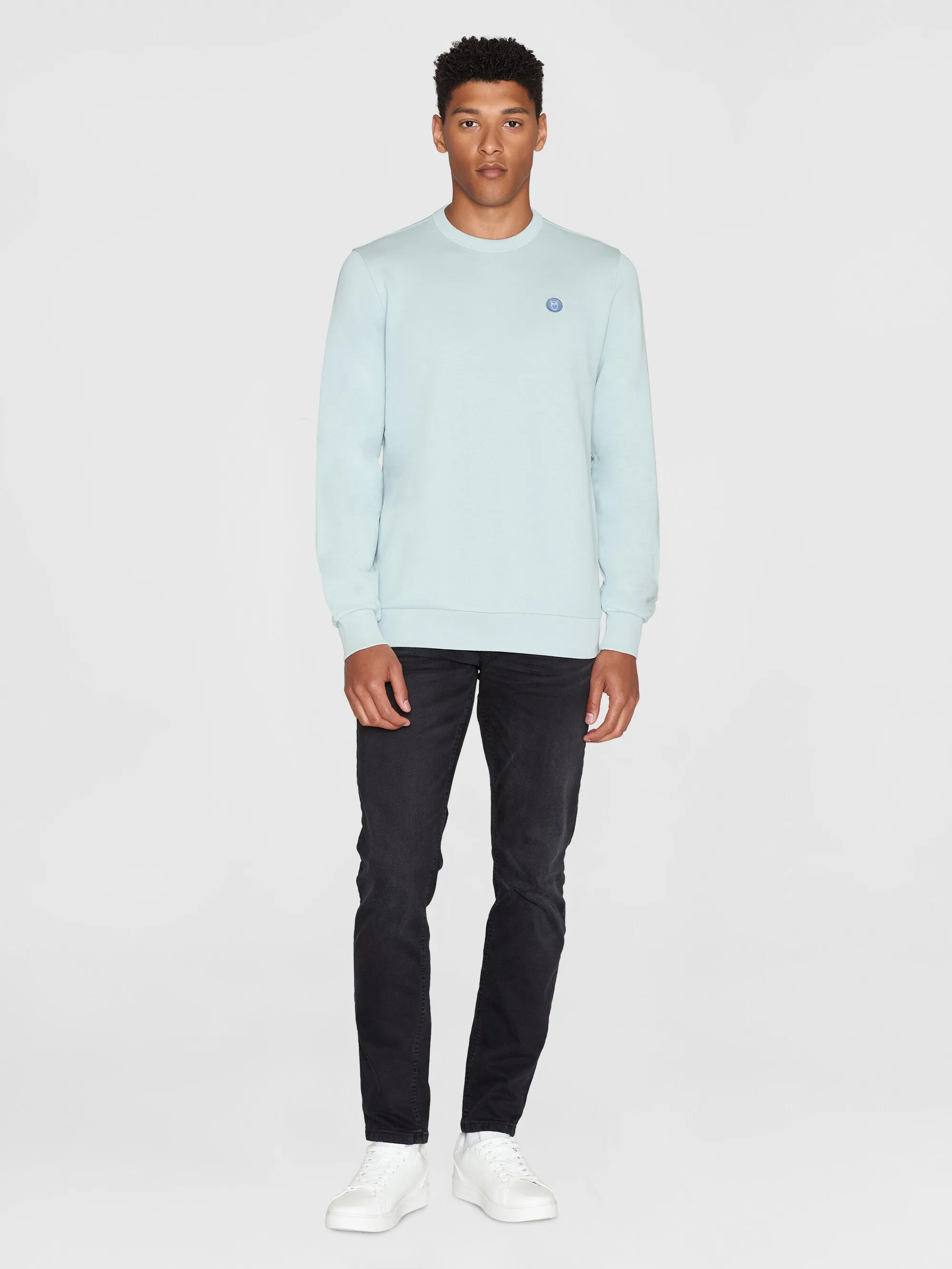 Basic badge sweat - Gray Mist