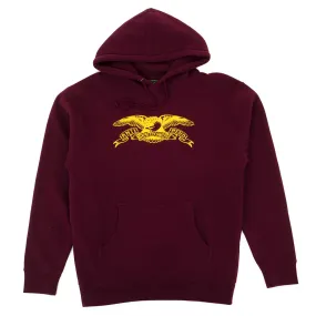 Basic Eagle Pullover Hooded Sweatshirt (Maroon)