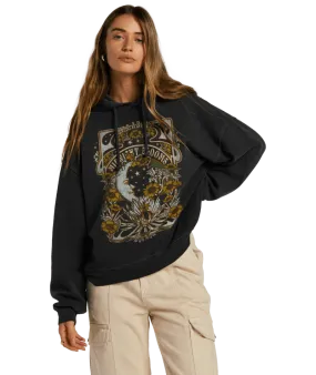 BILLABONG Women's Keep Ridin Pullover Hoodie Black Sands