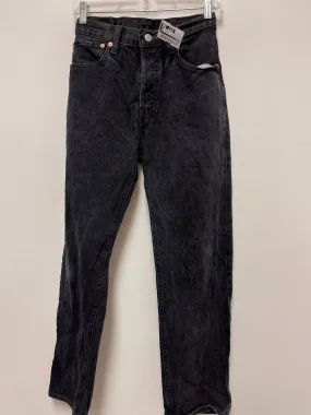 Black Denim Jeans Straight Levis, Size 14