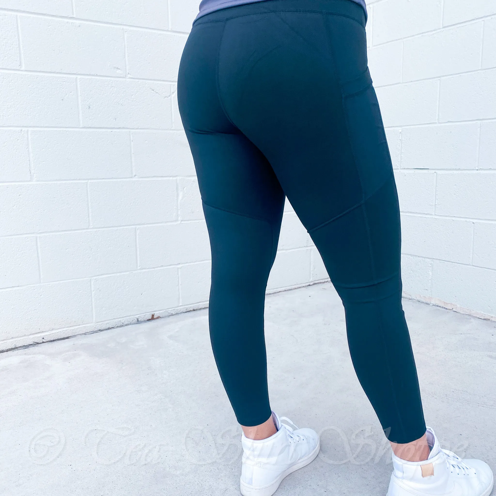 Black High Rise Mesh Pocketed Leggings