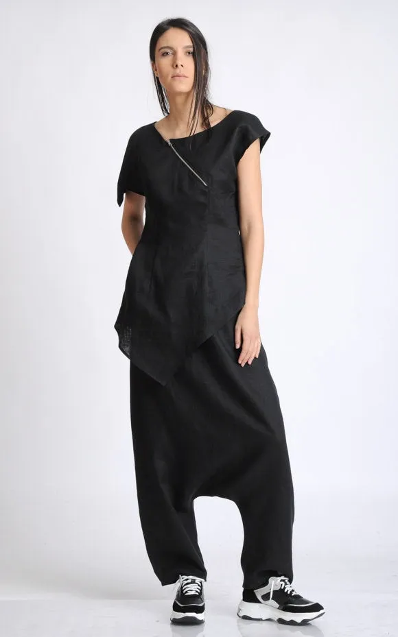 Black Short Sleeve Tunic