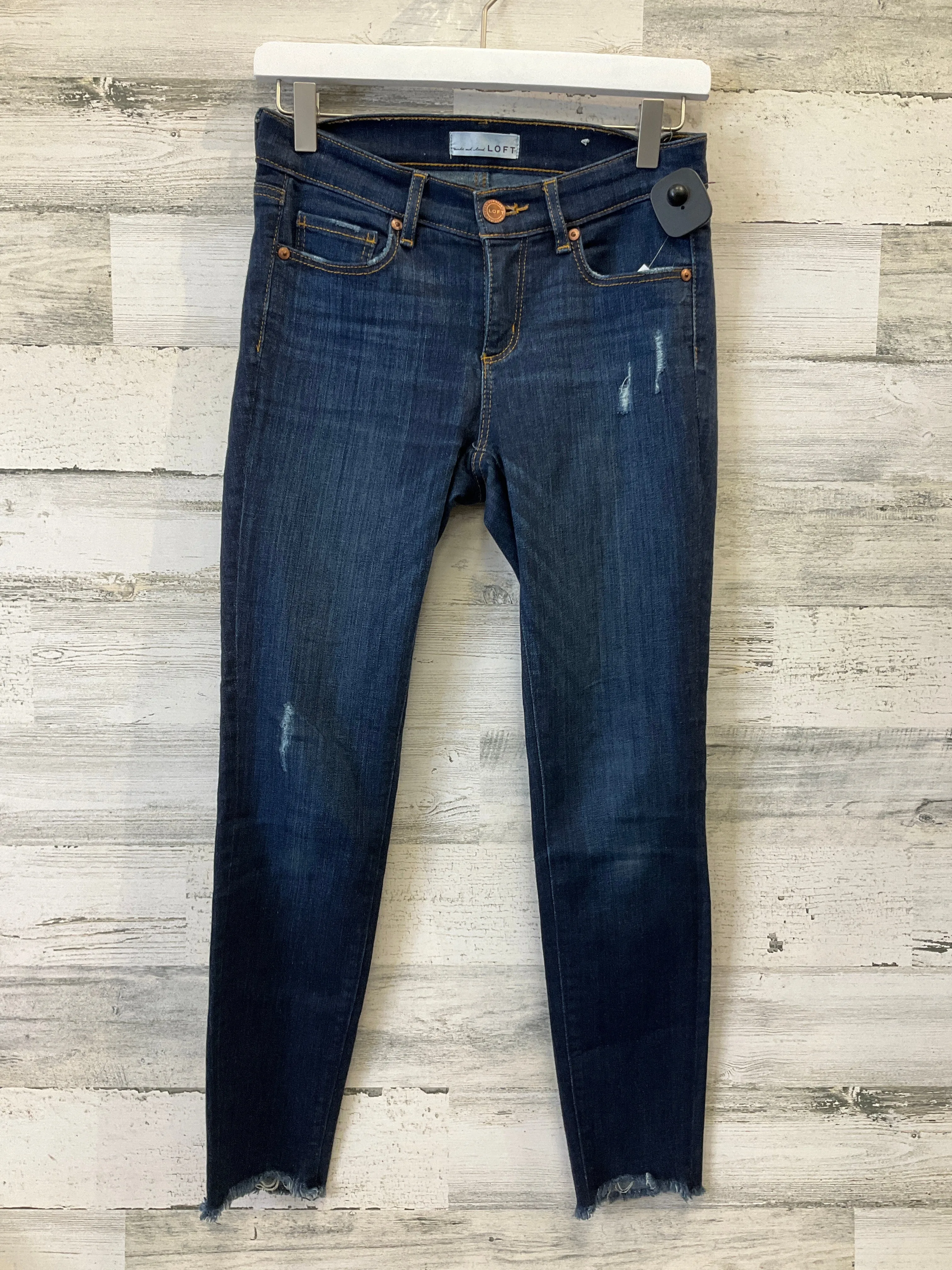 Blue Denim Jeans Skinny Loft, Size 0