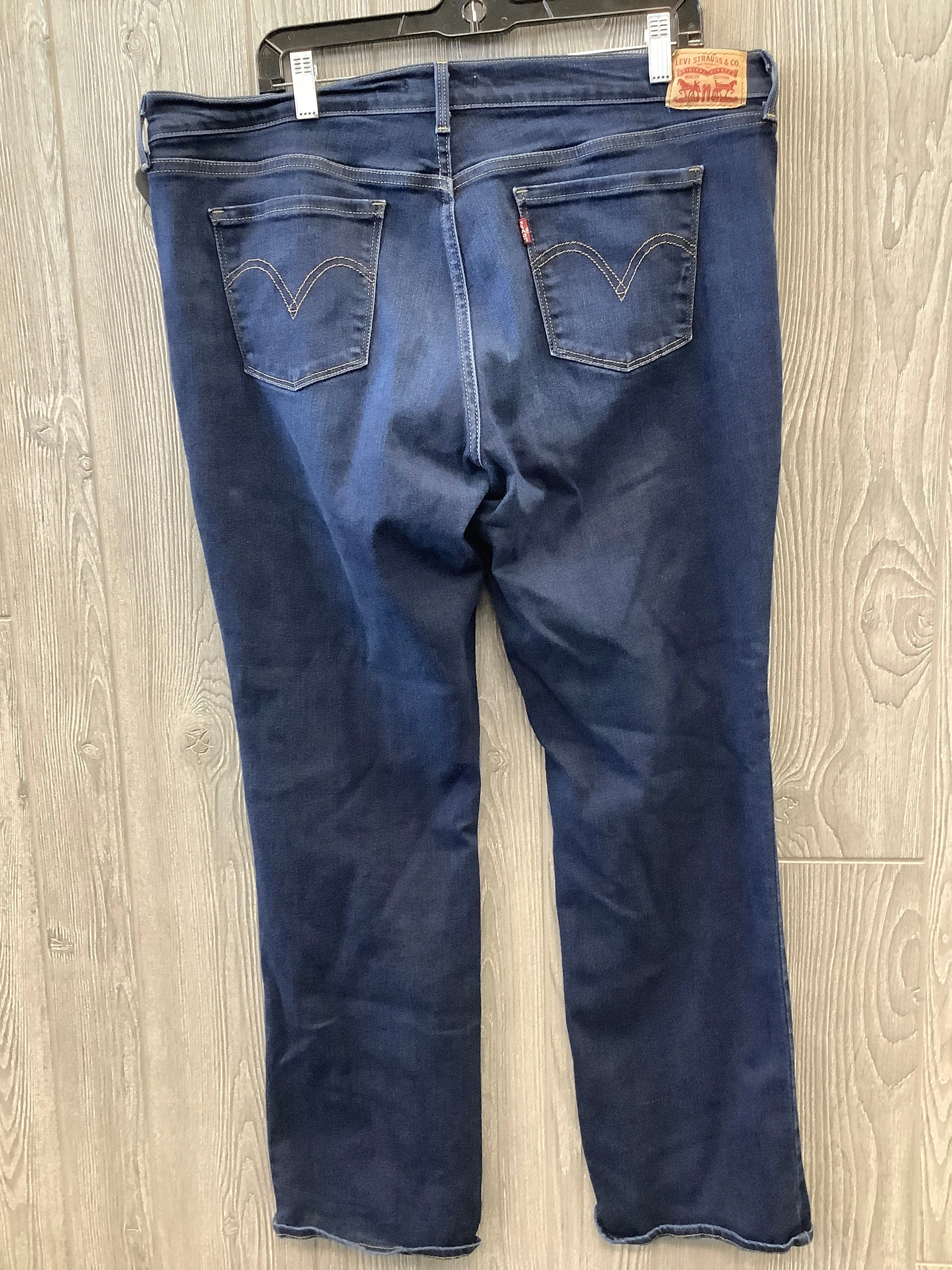 Blue Denim Jeans Straight Levis, Size 16