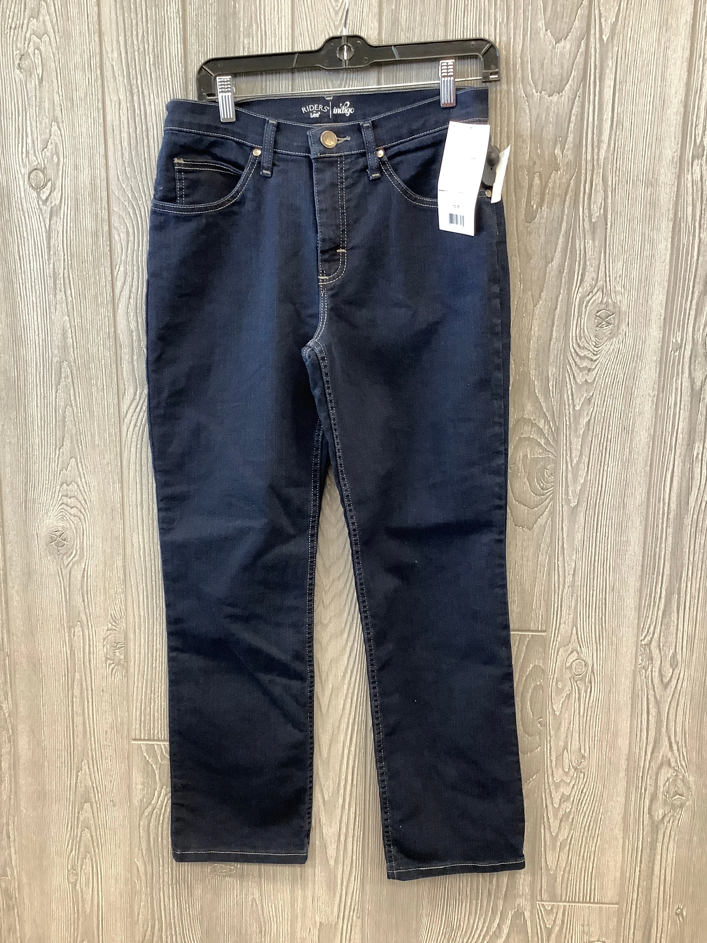 Blue Denim Jeans Straight Riders, Size 10petite