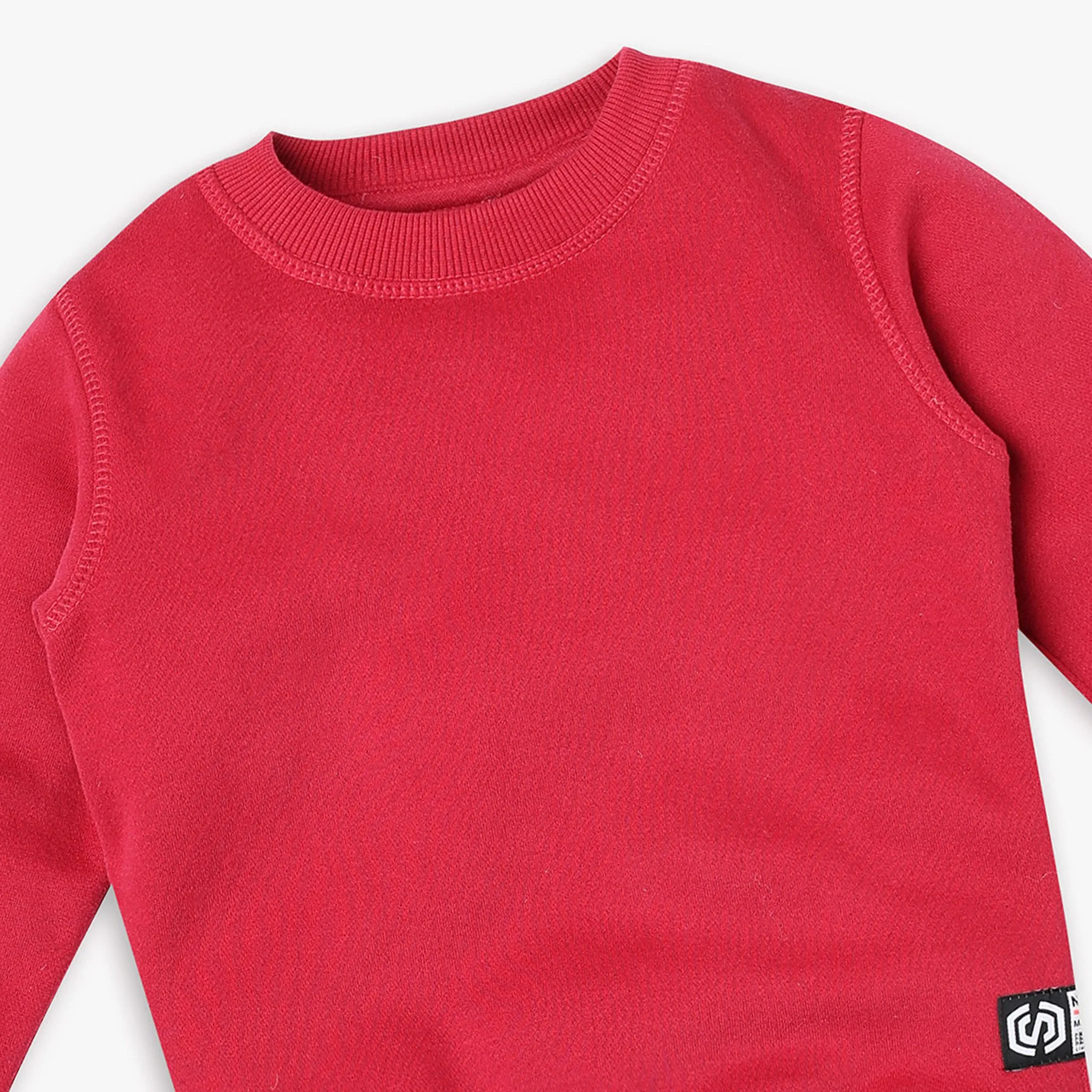 Boy's Regular Fit Solid Sweat Tees