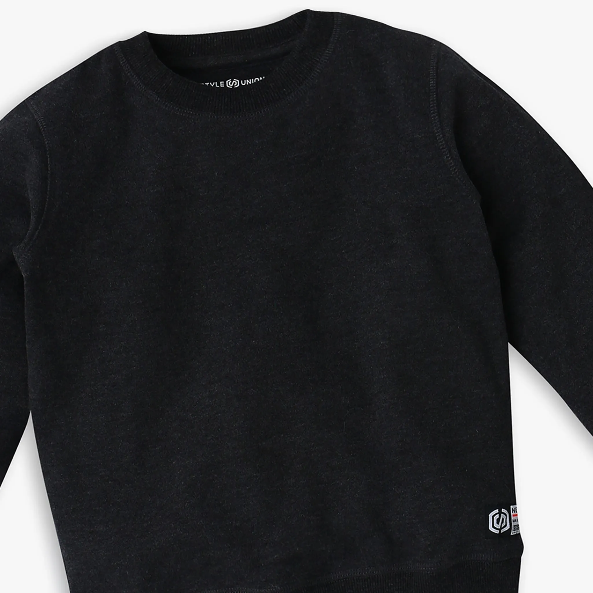 Boy's Regular Fit Solid Sweat Tees