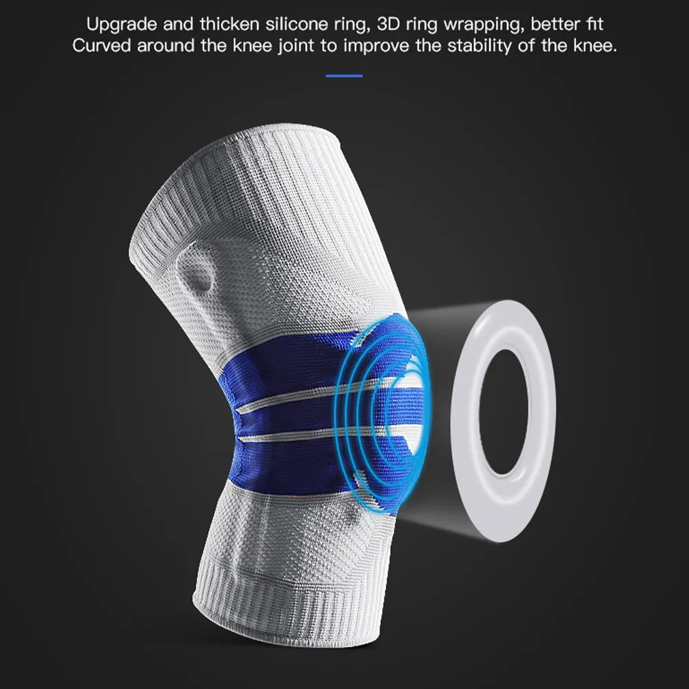 Breathable Knee Guard Protector Sport Support Brace Pad Silicon