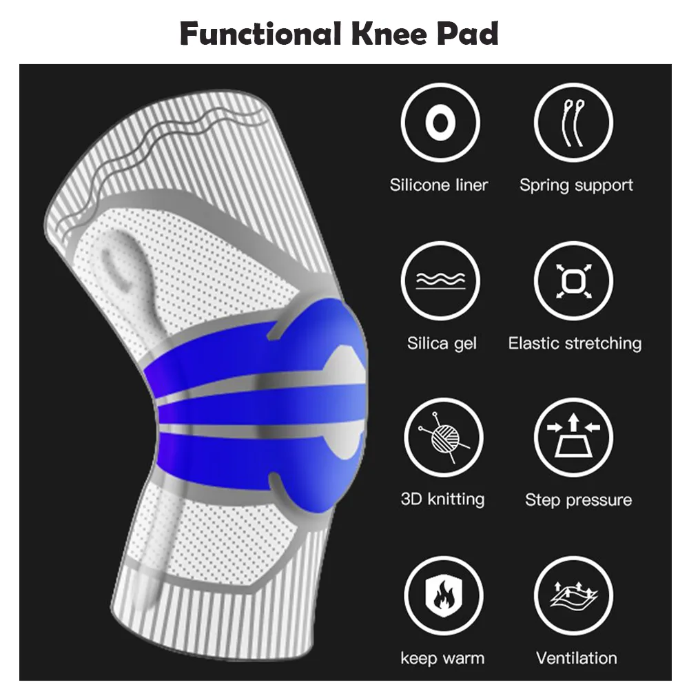 Breathable Knee Guard Protector Sport Support Brace Pad Silicon