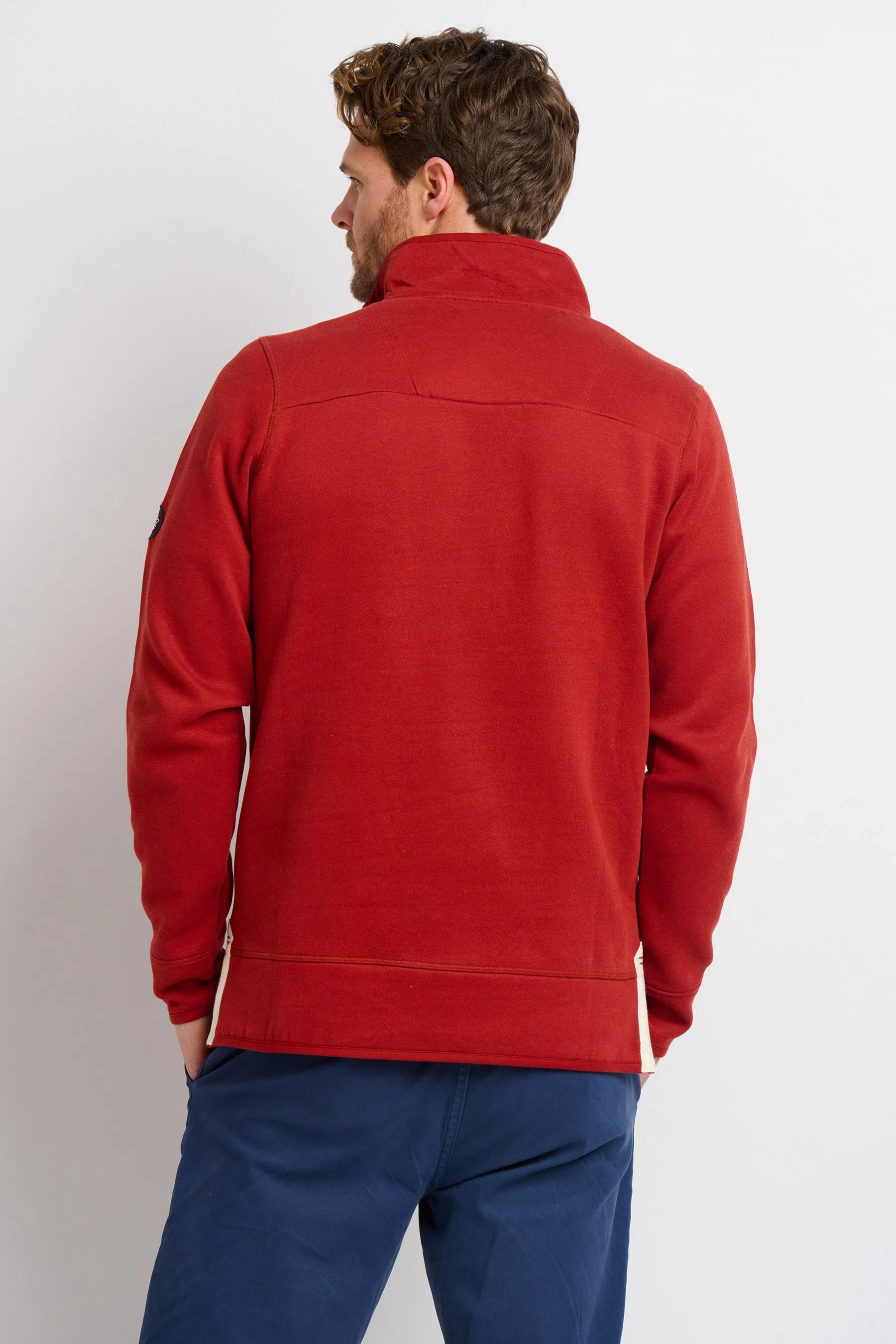 Burgundy Quarter Zip Sweat