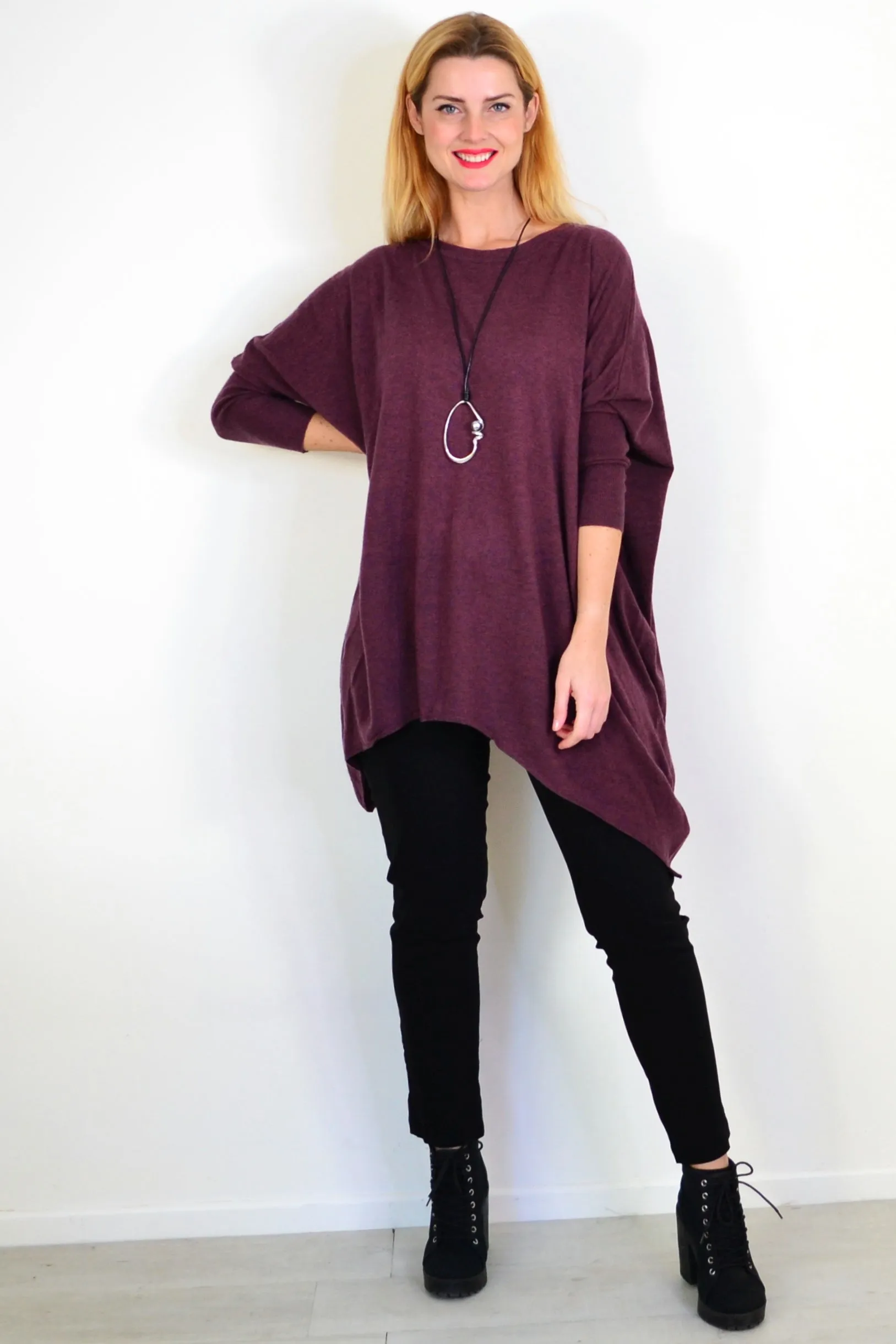 Burgundy Snuggle up Tunic Top