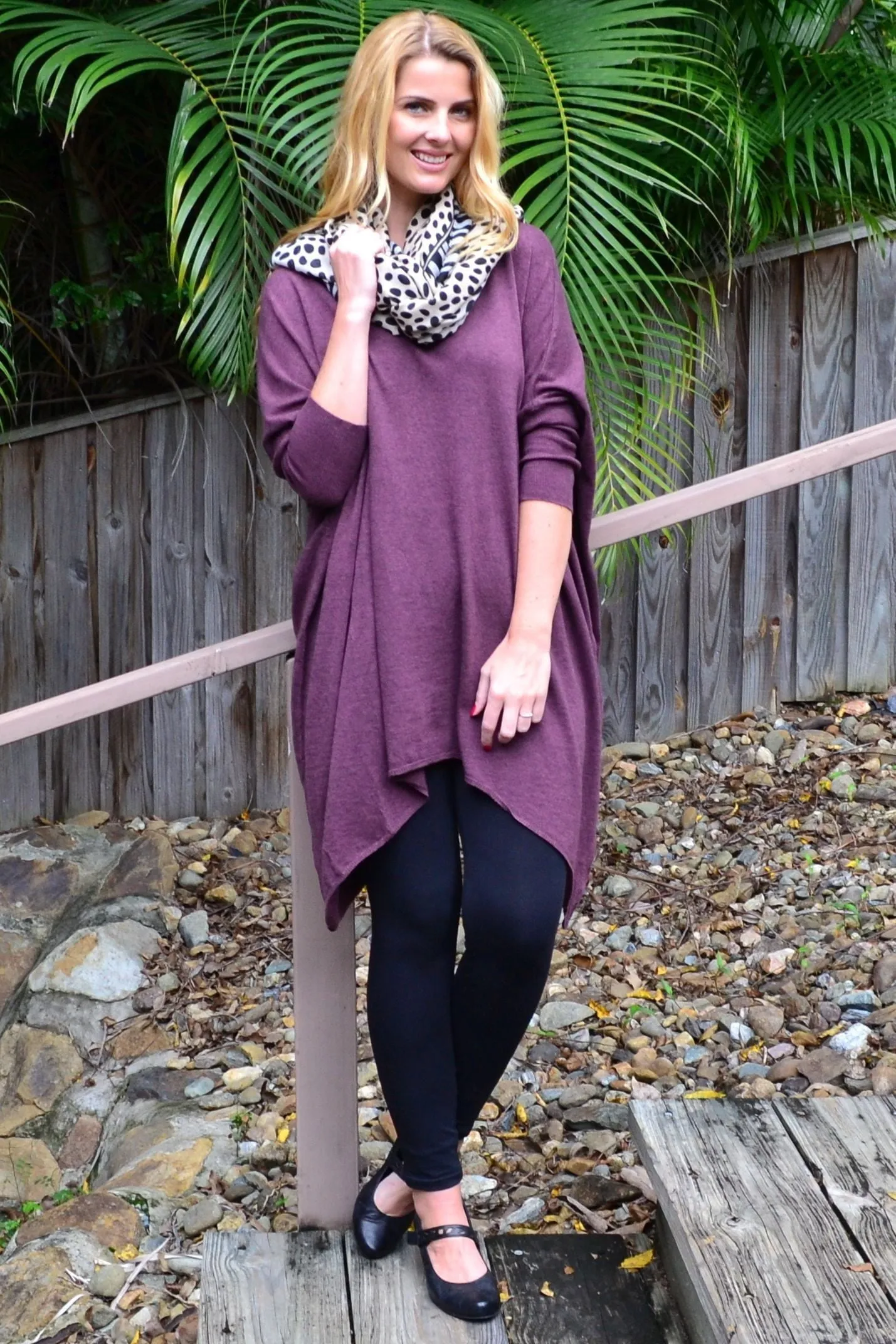 Burgundy Snuggle up Tunic Top