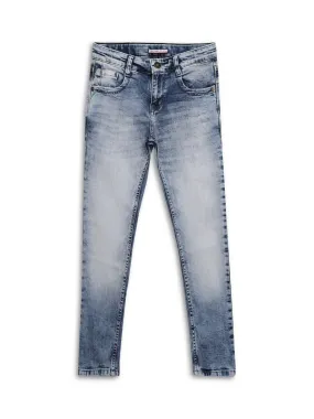 Cantabil Boys Blue Solid Plain Clean Look Jeans