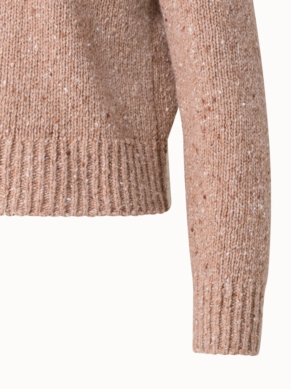 Cashmere Tweed Short Pullover