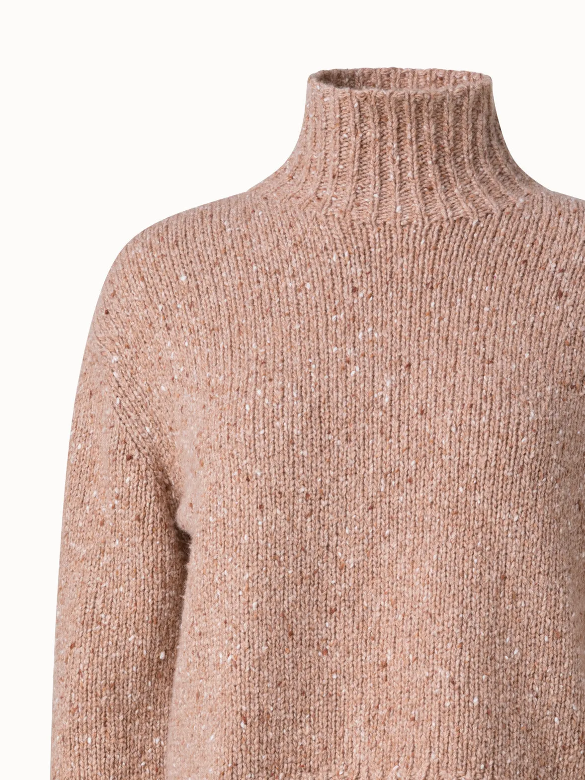 Cashmere Tweed Short Pullover