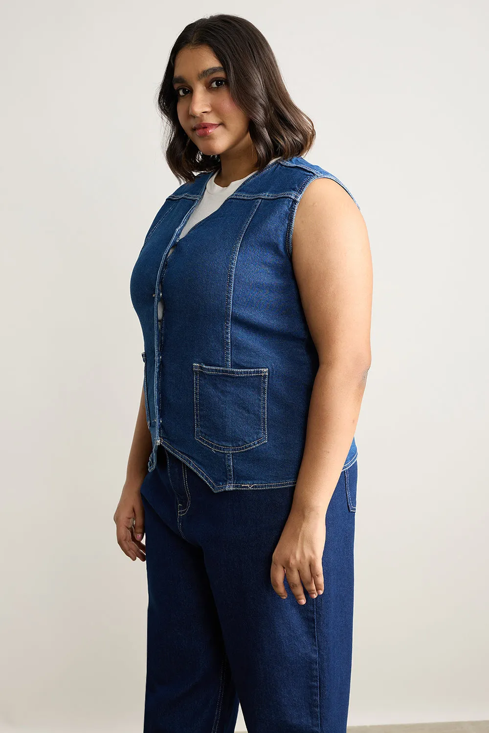 Classic Denim Stretch Vest