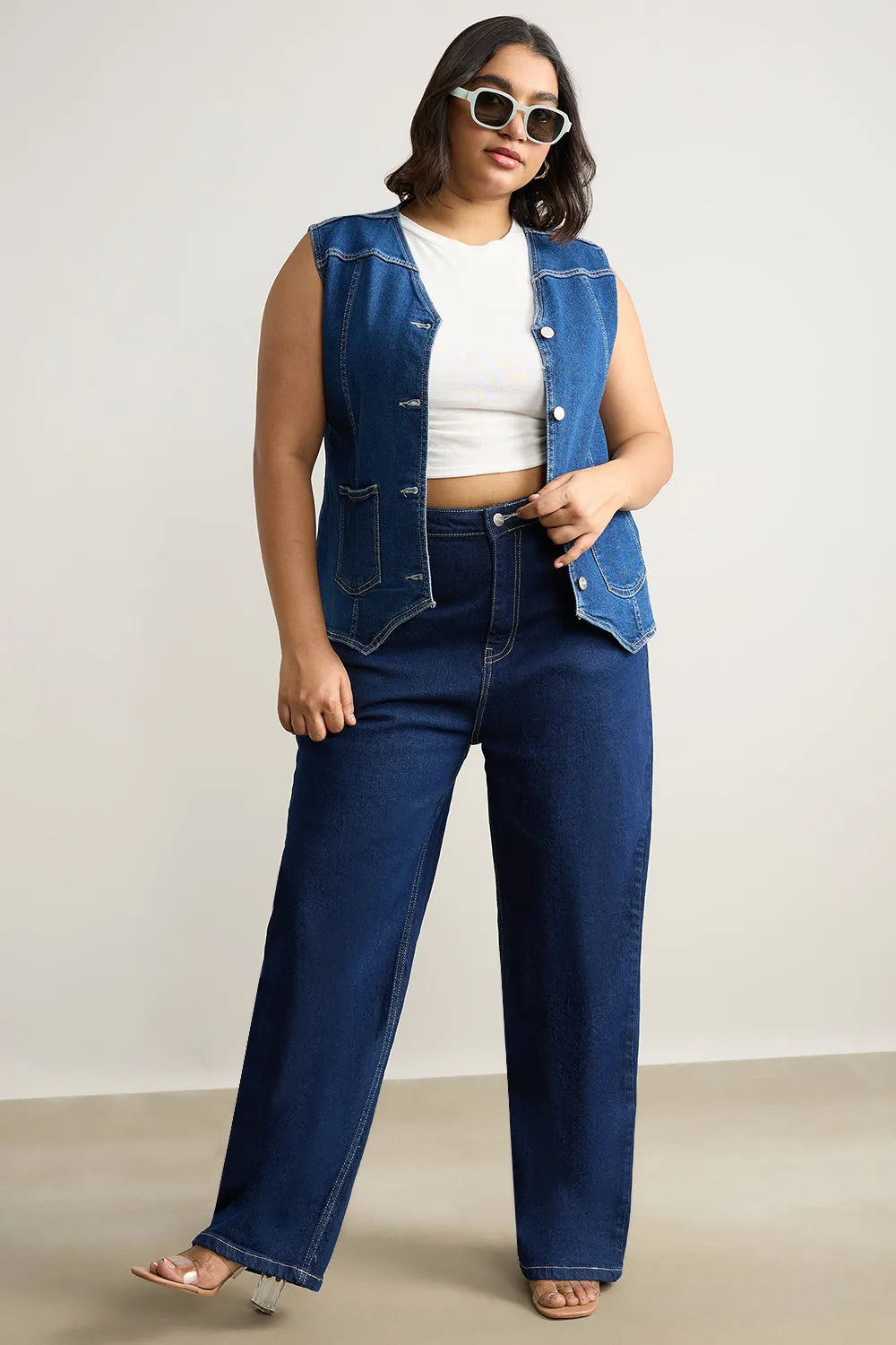 Classic Denim Stretch Vest