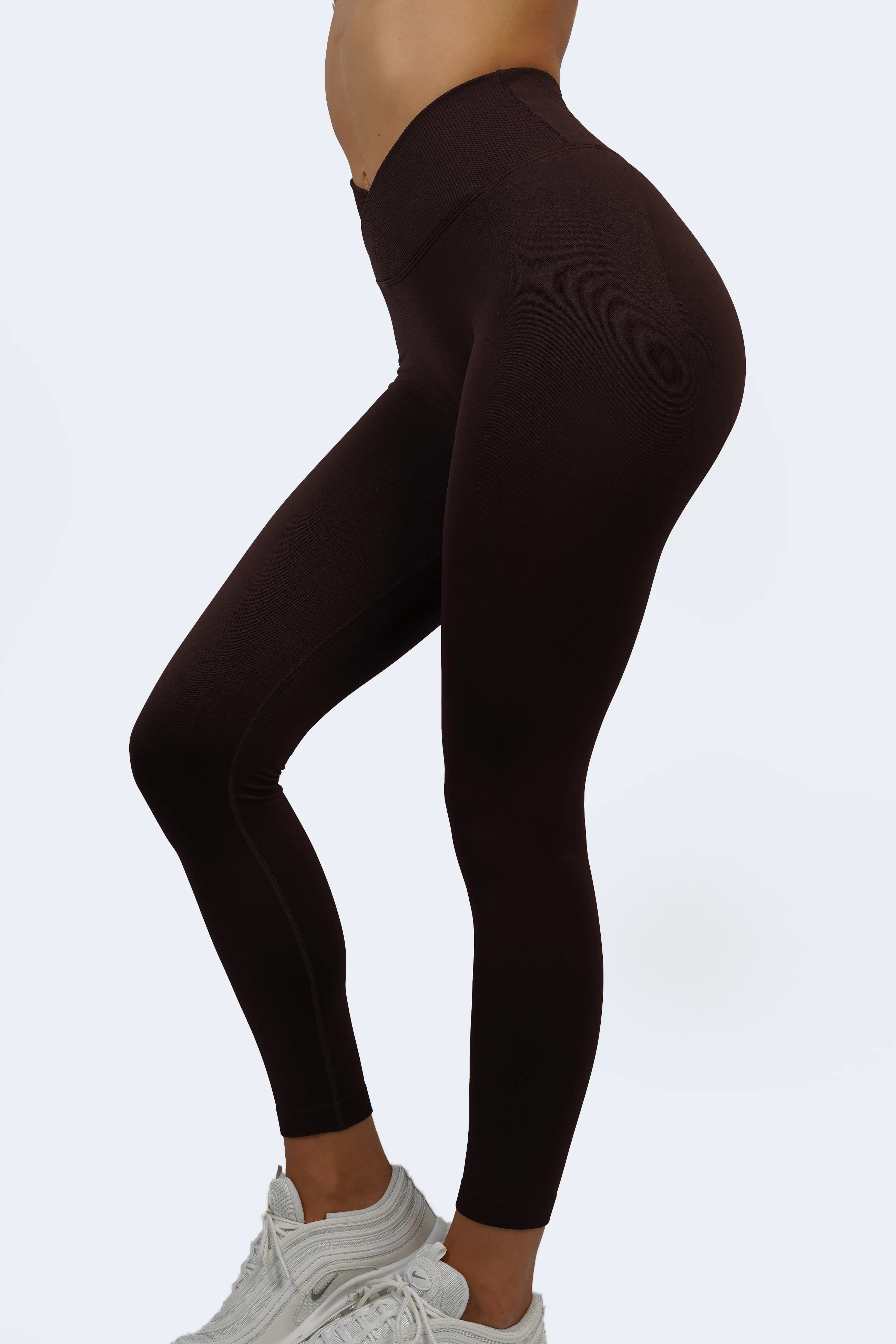 CORE V-WAIST LEGGINGS - MAROON