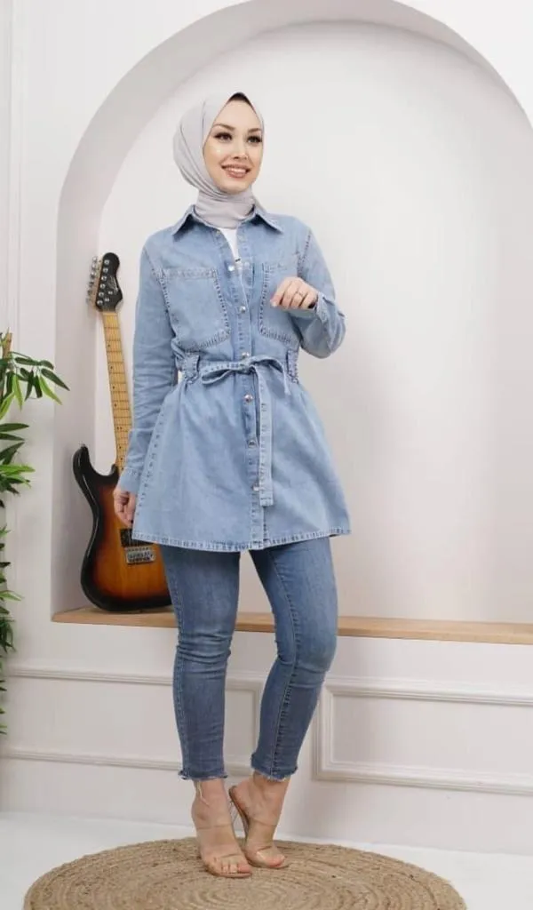 Denim Shirt - Jeans - Belt