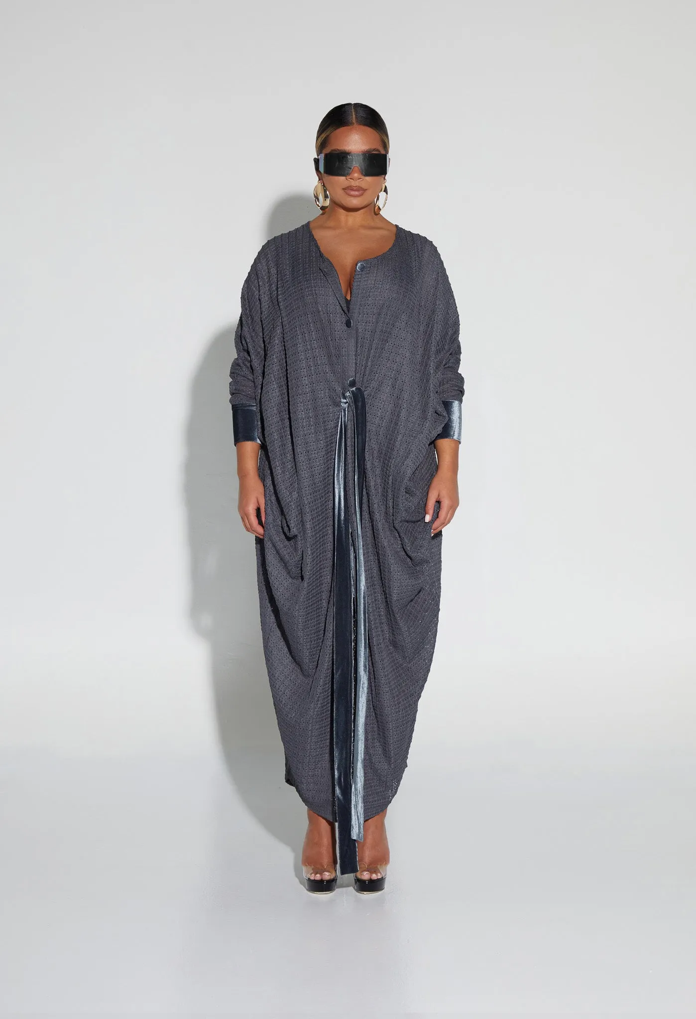 Draped Knit Tunic - Croc Skin