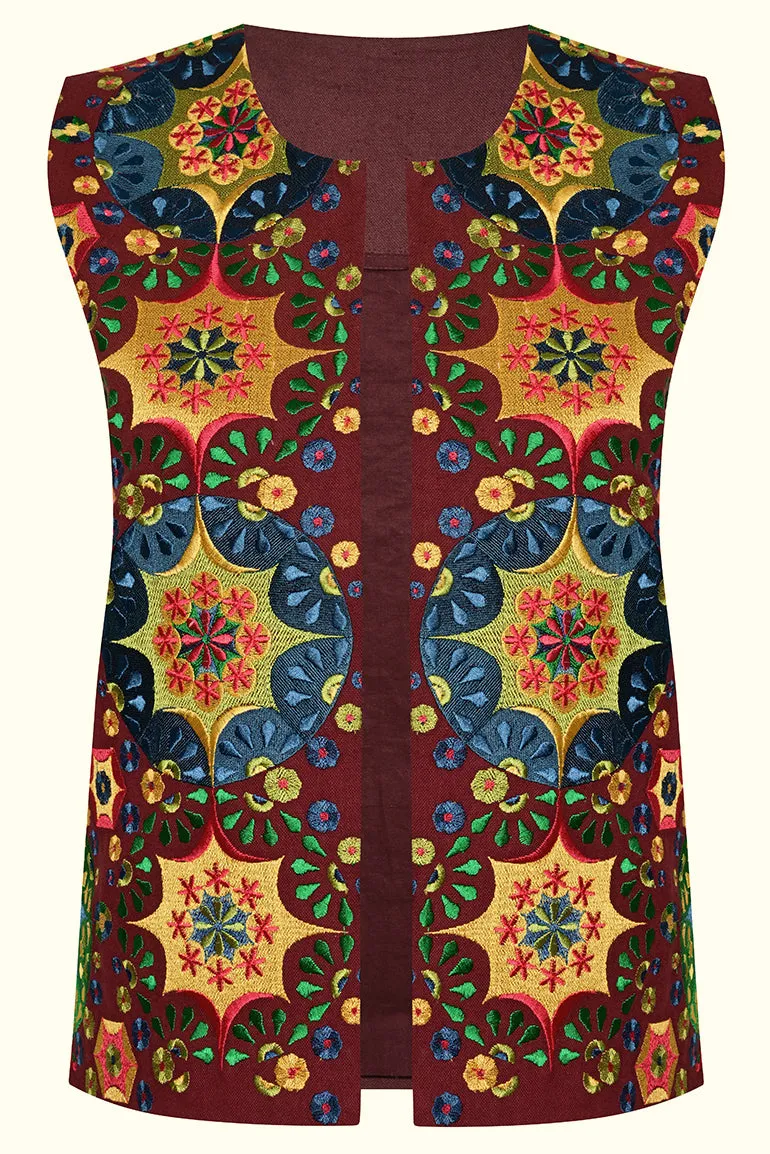 Drifter Kaleidoscope Embroidered Vest