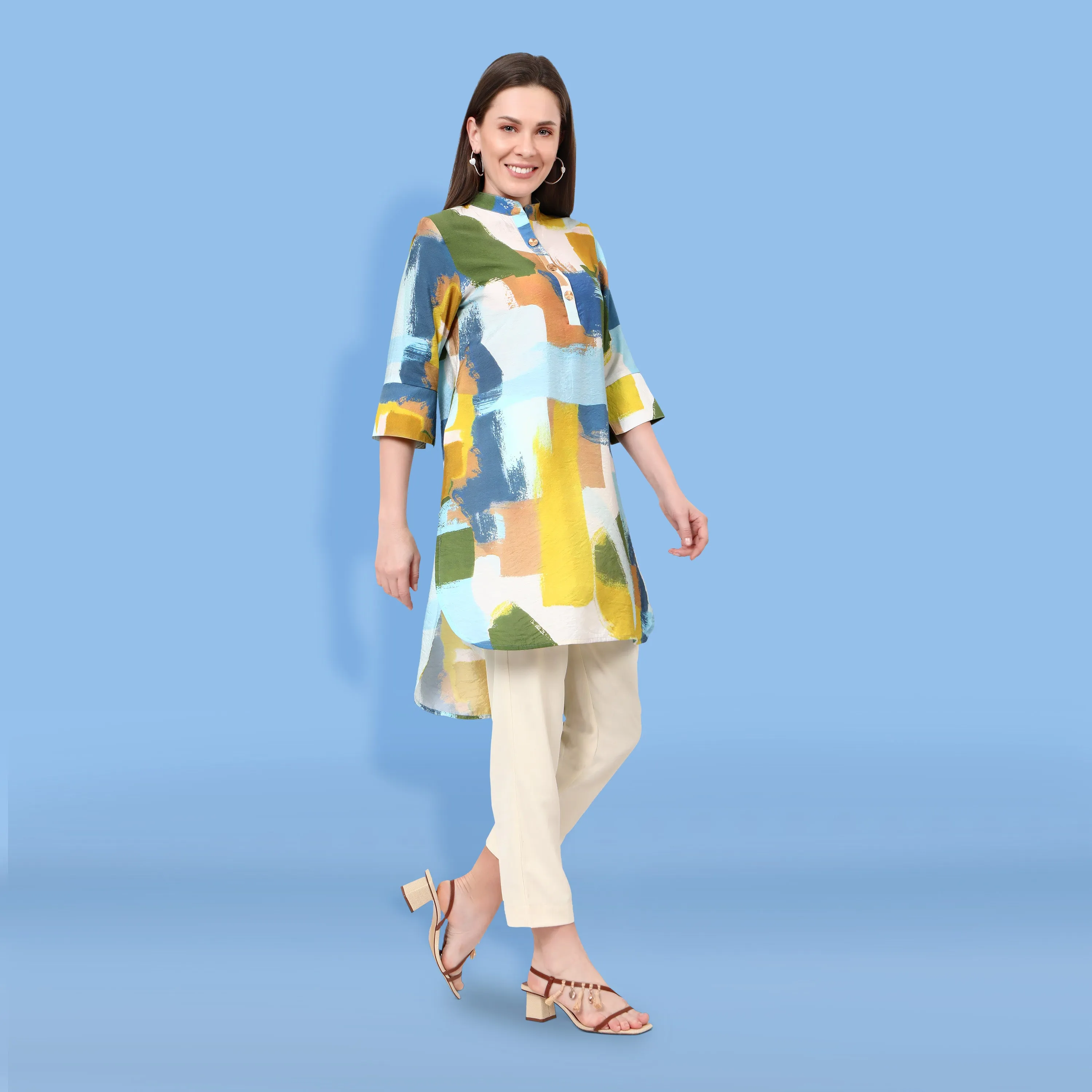 Elika abstract printed tunic