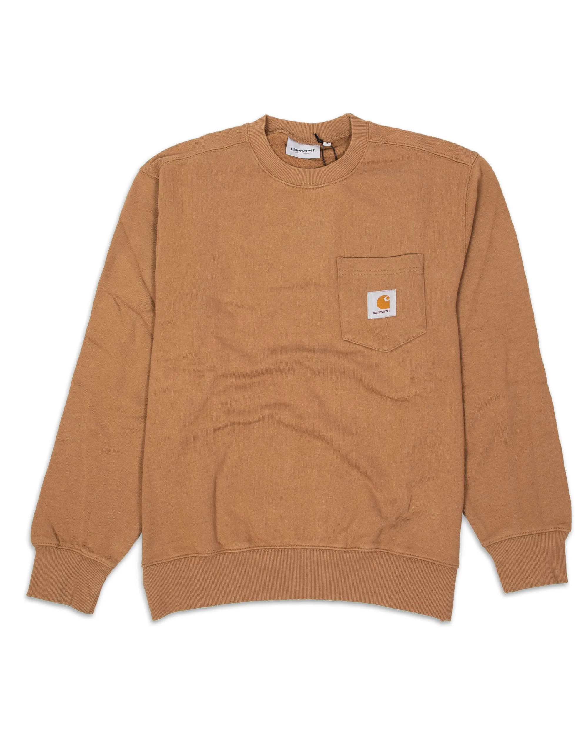 Felpa Uomo Carhartt Pocket Sweat Brown