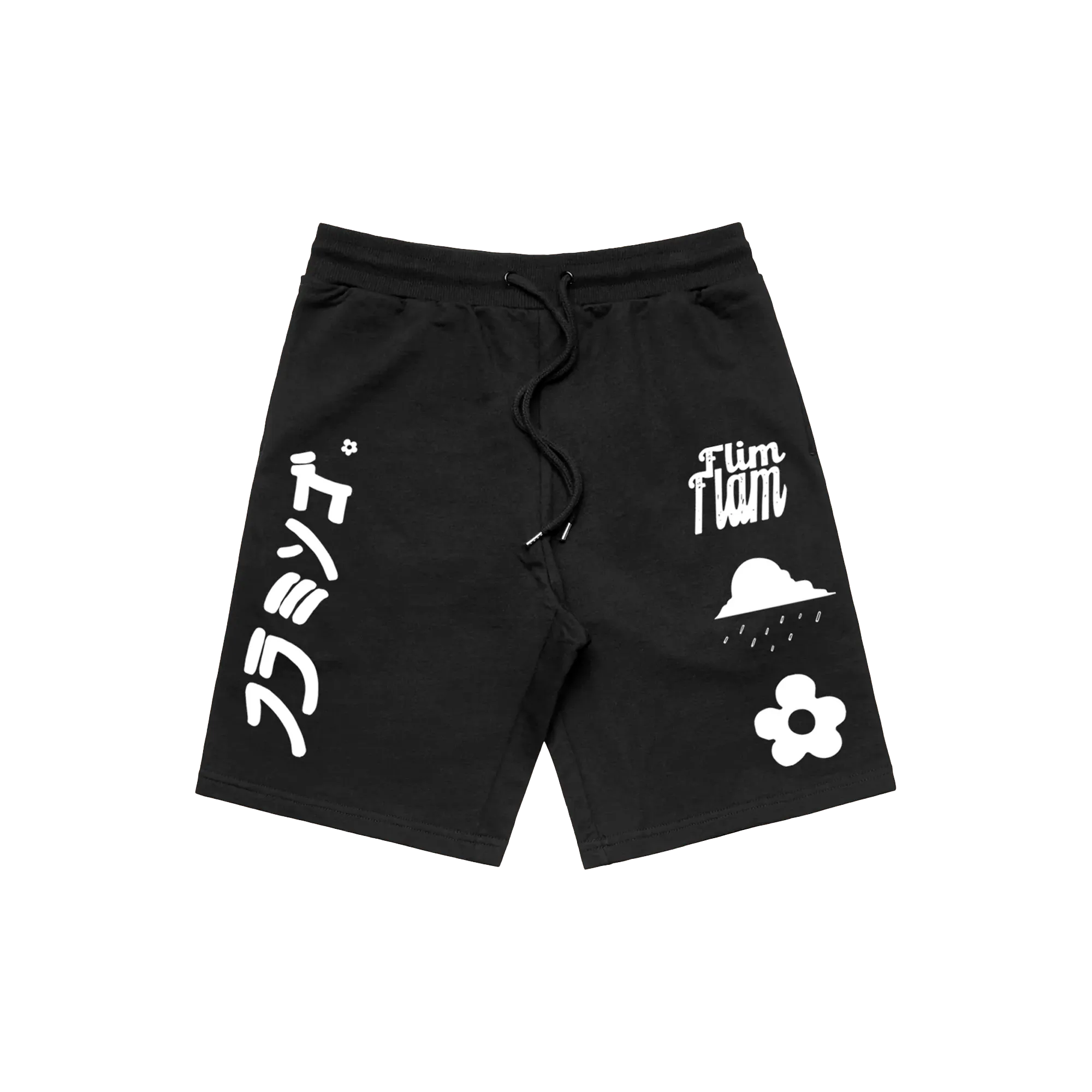 Flim Flam Black Sweat Shorts