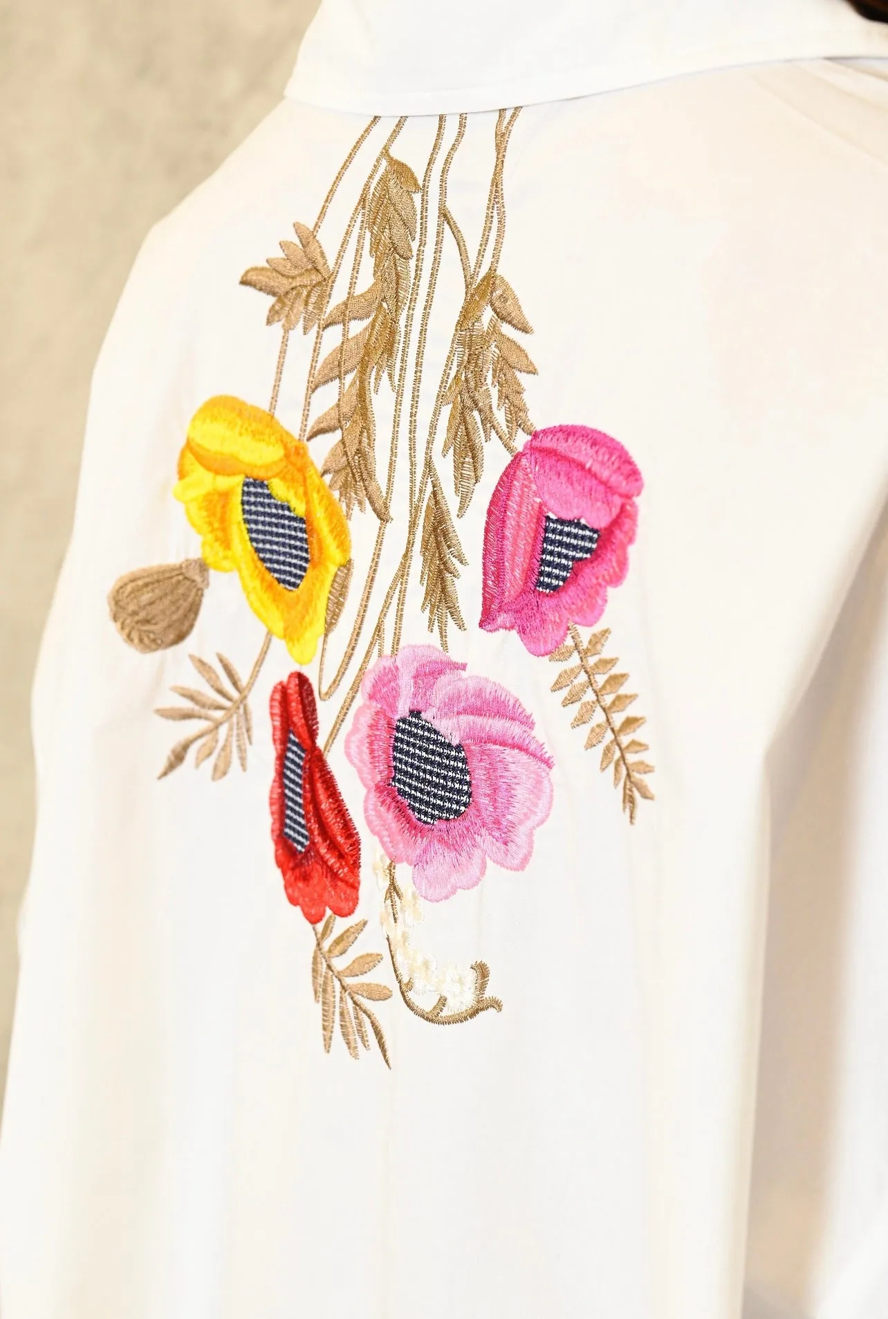 Floral Embroidered Tunic Top