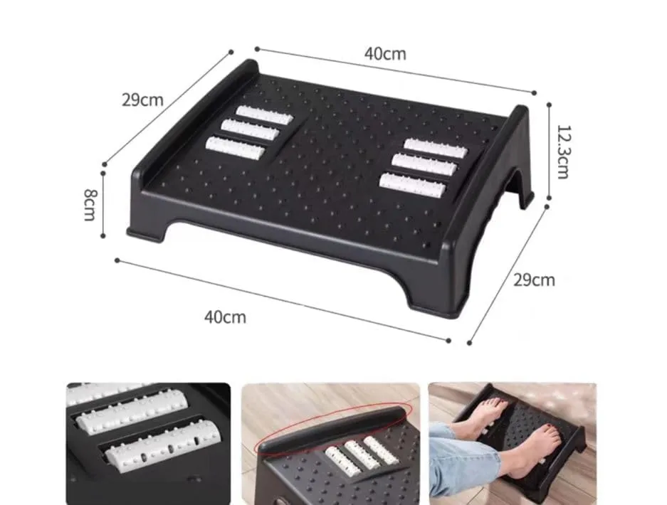 Foot Rest Stool Ergonomic Portable Comfortable Under Desk Home Office Massage Relaxation