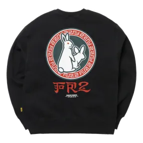 #FR2 DRAGON EMBROIDERY SWEAT SHIRT-BLACK