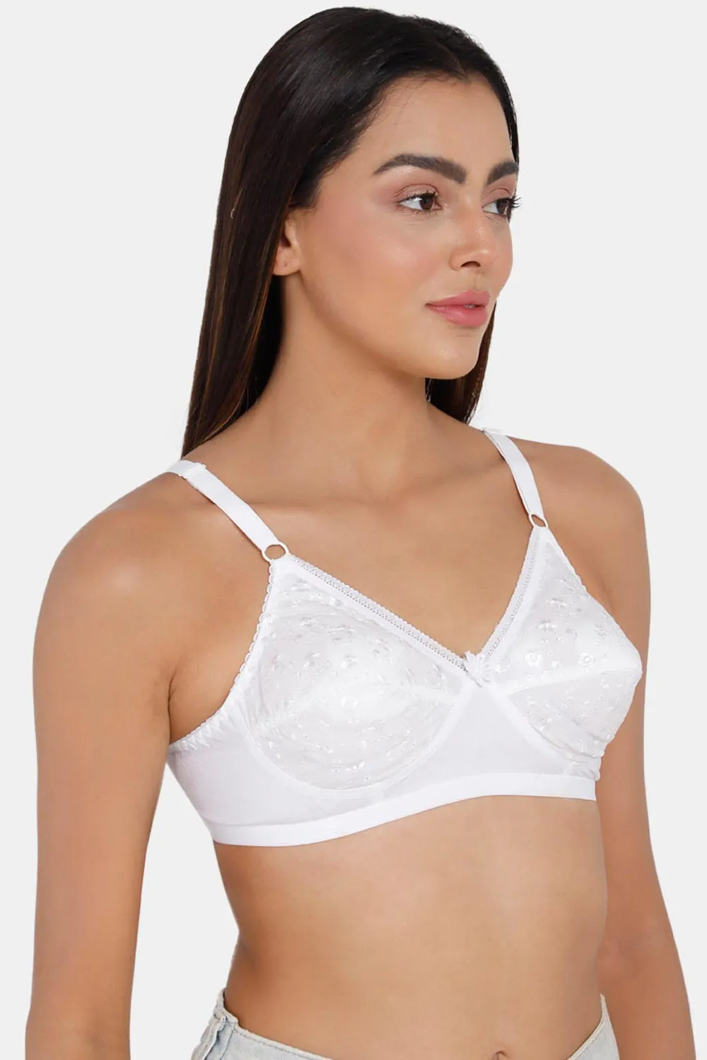 Full Coverage Non-Wired Non-Padded Saree Bra - Naturalle Hakoba Cut and Sew Type for a Comfortable Fit