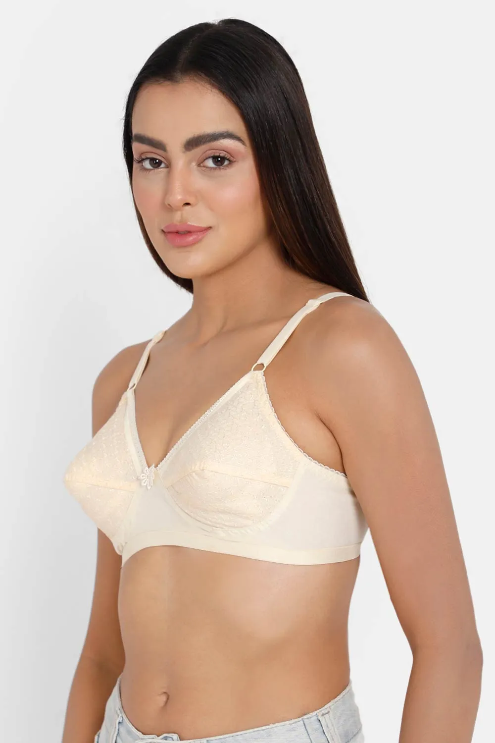 Full Coverage Non-Wired Non-Padded Saree Bra - Naturalle Hakoba Cut and Sew Type for a Comfortable Fit