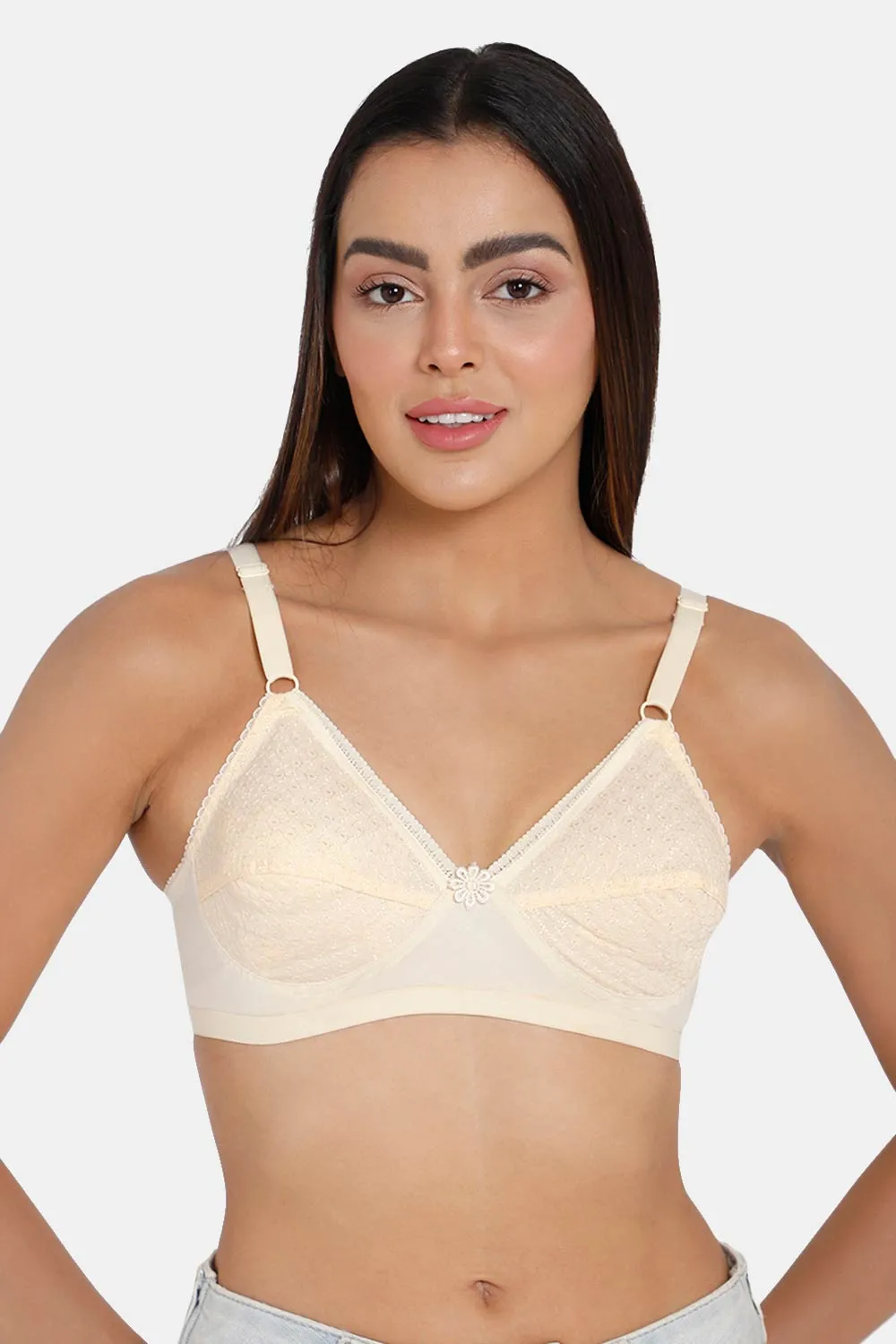 Full Coverage Non-Wired Non-Padded Saree Bra - Naturalle Hakoba Cut and Sew Type for a Comfortable Fit