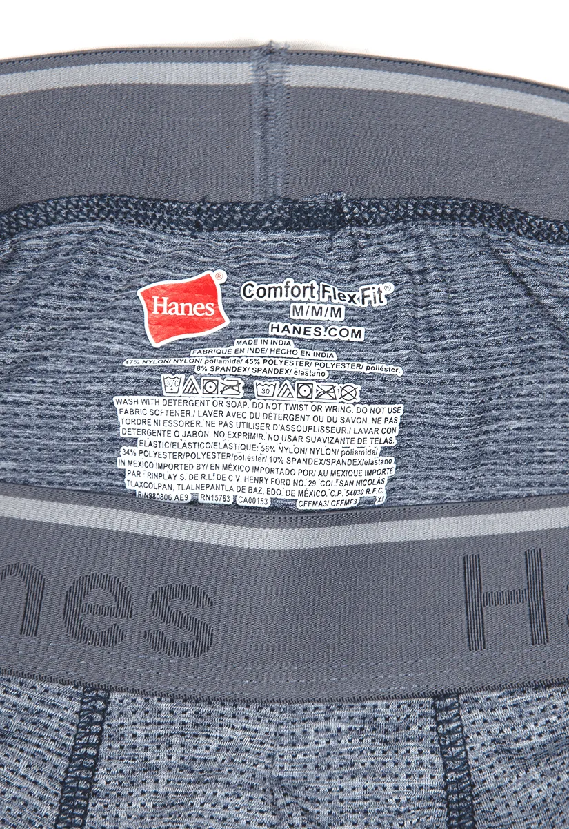 Hanes Men's 3 Pack Comfort Flex Fit Breathable Stretch Mesh Boxer Briefs (S01)