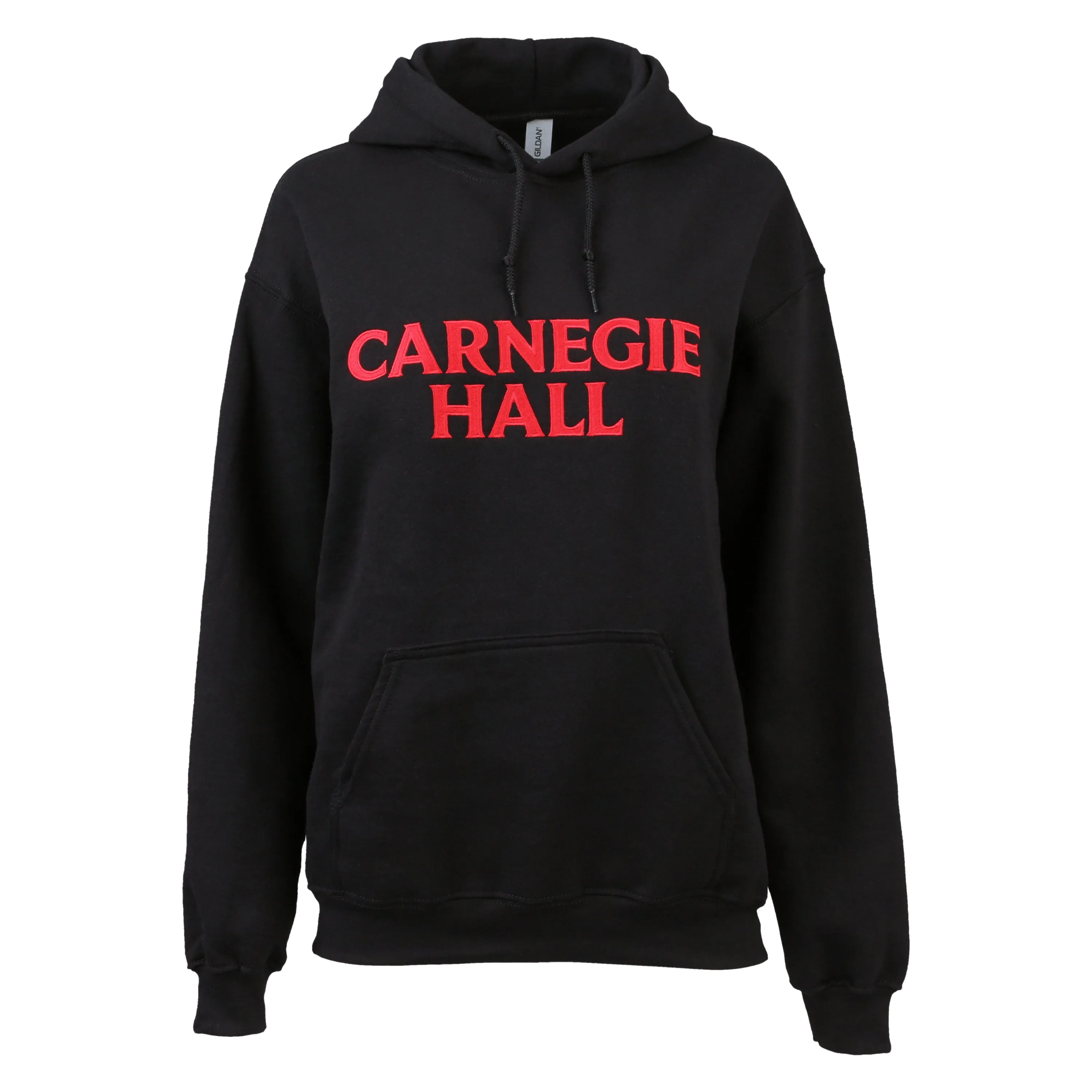 Hooded Pullover Sweatshirt with Red Embroidered Logo