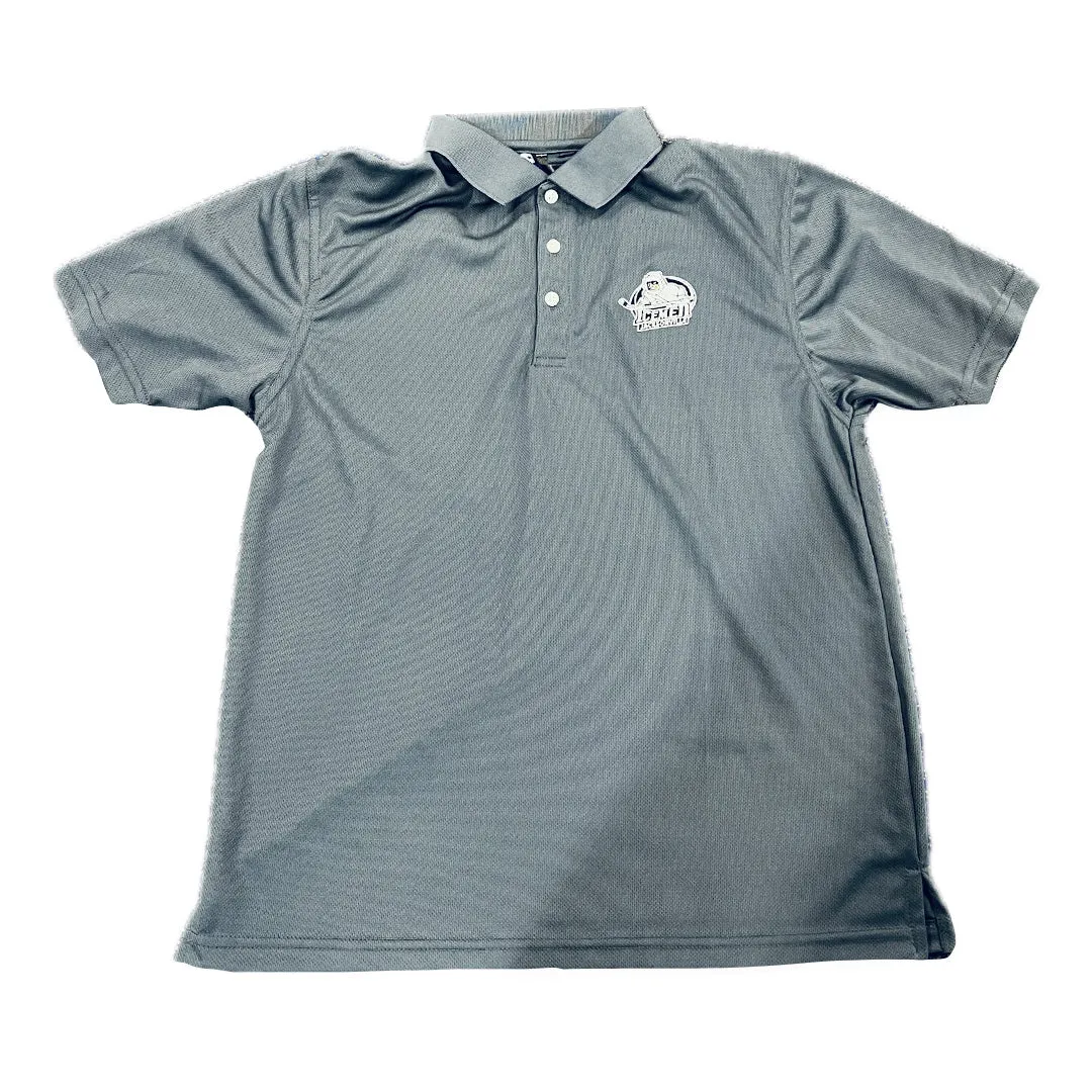 Jacksonville Icemen FeatherLite Breathable Grey Primary Logo Polo