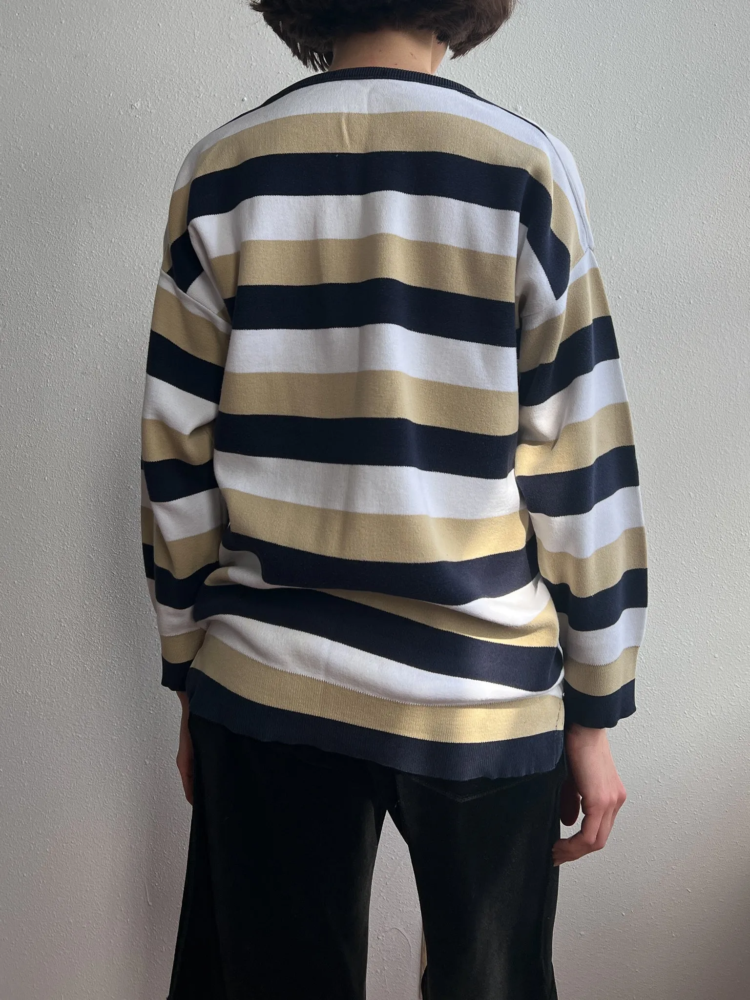 Joan Vass Stripe Easy Pullover (M)