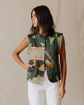 Jungle Leaves Quilted Vest