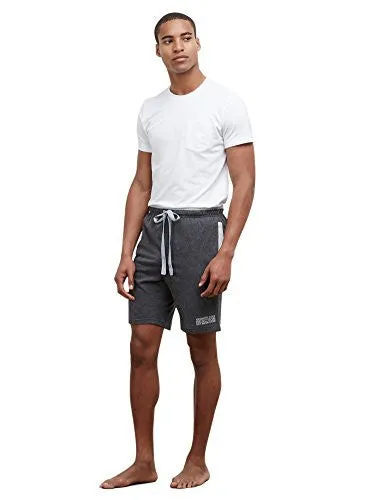 KENNETH COLE REACTION MEN'S COMFORTABLE JERSEY SLEEP SHORT, DARK GREY HEATHER, SMALL