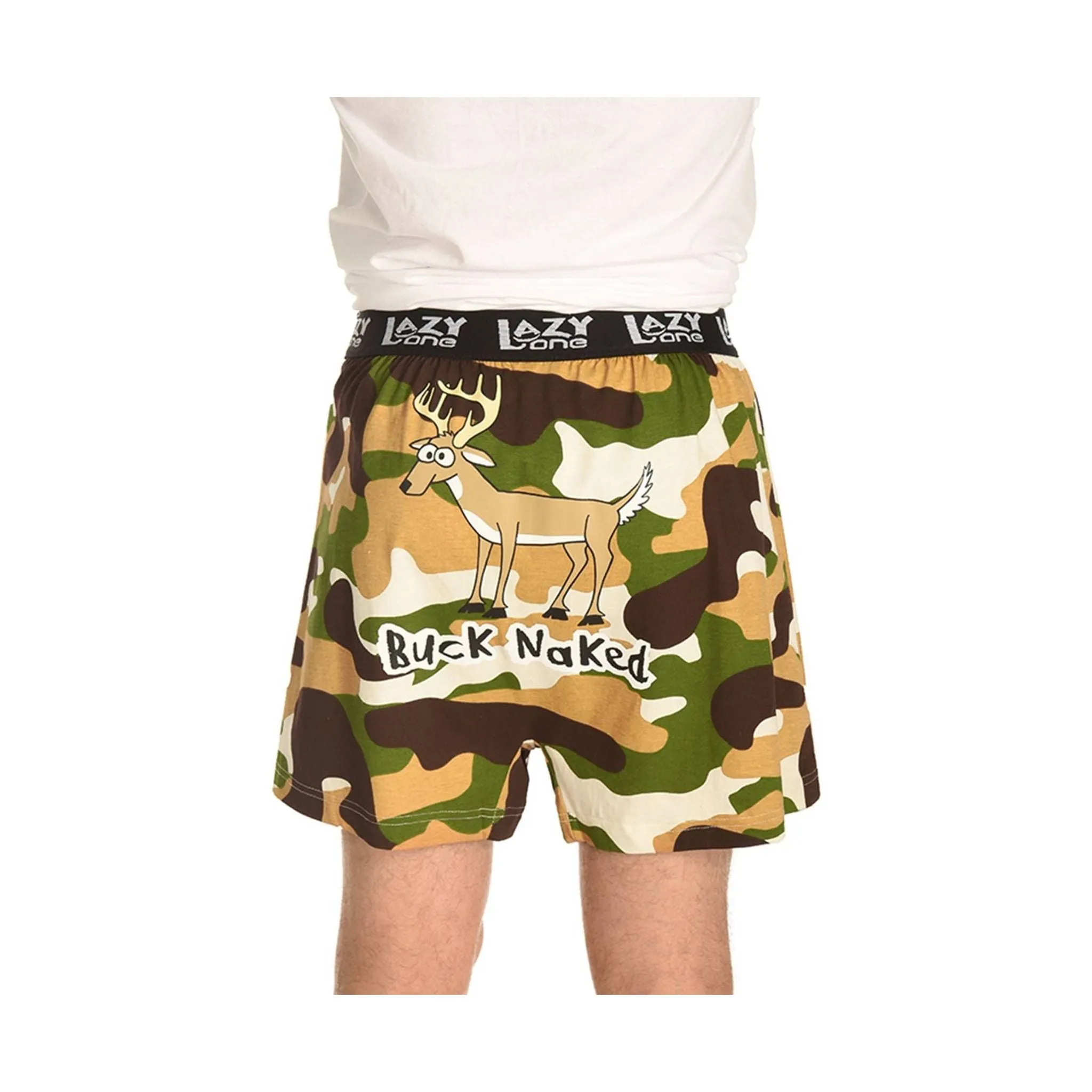 Lazy One Men's Buck Naked Boxer - Camo