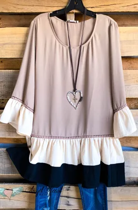 Lined Brunch Tunic - Mocha